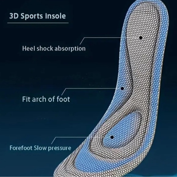 NWT Deodorant Comfort Memory Foam Insoles Orthotic Inserts Arch Support 11-12 L - Picture 4 of 7